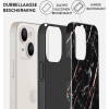 Burga Tough Back Cover Hülle für Apple iPhone 14 - Rose Gold Marble 2