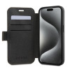 Guess 4G Big Metal Logo Book Wallet Klapphülle für Apple iPhone 15 Pro - Braun 1