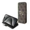 Guess 4G Big Metal Logo Book Wallet Klapphülle für Apple iPhone 15 Pro Max - Braun 0