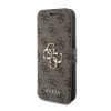 Guess 4G Big Metal Logo Book Wallet Klapphülle für Apple iPhone 15 Pro Max - Braun 5