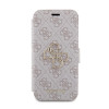 Guess 4G Big Metal Logo Book Wallet Klapphülle für Apple iPhone 15 Pro - Rosa 5