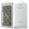 Guess 4G Big Metal Logo Book Wallet Klapphülle für Apple iPhone 16 - Braun 6