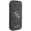 Guess 4G Big Metal Logo Book Wallet Klapphülle für Apple iPhone 16 Plus - Schwarz 4