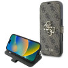 Guess 4G Big Metal Logo Book Wallet Klapphülle für Apple iPhone 16 Plus - Braun 0