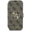 Guess 4G Big Metal Logo Book Wallet Klapphülle für Apple iPhone 16 Pro Max - Braun 2