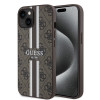 Guess 4G Printed Stripes Hard Case Back Cover Hülle mit MagSafe für Apple iPhone 15 - Braun 0
