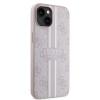 Guess 4G Printed Stripes Hard Case Back Cover Hülle mit MagSafe für Apple iPhone 15 - Rosa 2