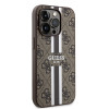 Guess 4G Printed Stripes Hard Case Back Cover Hülle mit MagSafe für Apple iPhone 15 Pro - Braun 2