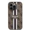 Guess 4G Printed Stripes Hard Case Back Cover Hülle mit MagSafe für Apple iPhone 15 Pro - Braun 1