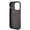 Guess 4G Printed Stripes Hard Case Back Cover Hülle mit MagSafe für Apple iPhone 15 Pro - Braun 4