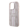 Guess 4G Printed Stripes Hard Case Back Cover Hülle mit MagSafe für Apple iPhone 15 Pro Max - Rosa 3