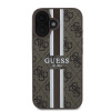 Guess 4G Printed Stripes Hard Case Back Cover Hülle mit MagSafe für Apple iPhone 16 - Braun 2