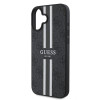 Guess 4G Printed Stripes Hard Case Back Cover Hülle mit MagSafe für Apple iPhone 16 Plus - Schwarz 4