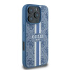 Guess 4G Printed Stripes Hard Case Back Cover Hülle mit MagSafe für Apple iPhone 16 Pro - Blau 3