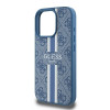Guess 4G Printed Stripes Hard Case Back Cover Hülle mit MagSafe für Apple iPhone 16 Pro - Blau 4