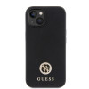 Guess 4G Strass Metal Logo Hard Case Back Cover Hülle für Apple iPhone 15 - Schwarz 1