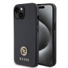 Guess 4G Strass Metal Logo Hard Case Back Cover Hülle für Apple iPhone 15 - Schwarz 0