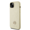 Guess 4G Strass Metal Logo Hard Case Back Cover Hülle für Apple iPhone 15 - Gold 4
