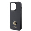 Guess 4G Strass Metal Logo Hard Case Back Cover Hülle für Apple iPhone 15 Pro - Schwarz 3