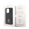 Guess 4G Strass Metal Logo Hard Case Back Cover Hülle für Apple iPhone 15 Pro - Schwarz 5