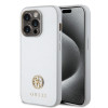 Guess 4G Strass Metal Logo Hard Case Back Cover Hülle für Apple iPhone 15 Pro Max - Silber 0