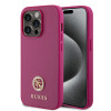 Guess 4G Strass Metal Logo Hard Case Back Cover Hülle für Apple iPhone 15 Pro - Rosa 0