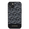 Guess GCube Stripes Hard Case Back Cover Hülle mit MagSafe für Apple iPhone 15 - Schwarz 1