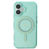 Guess IML Rhinestones Back Cover Hülle mit MagSafe für Apple iPhone 16 - Grün 1