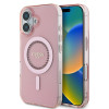 Guess IML Rhinestones Back Cover Hülle mit MagSafe für Apple iPhone 16 - Rosa 0