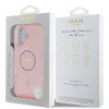 Guess IML Rhinestones Back Cover Hülle mit MagSafe für Apple iPhone 16 - Rosa 6