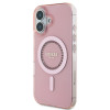 Guess IML Rhinestones Back Cover Hülle mit MagSafe für Apple iPhone 16 Plus - Rosa 2