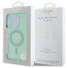 Guess IML Rhinestones Back Cover Hülle mit MagSafe für Apple iPhone 16 Pro - Grün 6