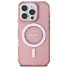 Guess IML Rhinestones Back Cover Hülle mit MagSafe für Apple iPhone 16 Pro Max - Rosa 1