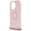 Guess IML Rhinestones Back Cover Hülle mit MagSafe für Apple iPhone 16 Pro - Rosa 4