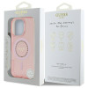 Guess IML Rhinestones Back Cover Hülle mit MagSafe für Apple iPhone 16 Pro - Rosa 6