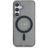 Guess IML Rhinestones Back Cover Hülle mit MagSafe für Samsung Galaxy S25 - Schwarz 1