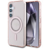 Guess IML Rhinestones Back Cover Hülle mit MagSafe für Samsung Galaxy S25 - Rosa 0