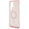 Guess IML Rhinestones Back Cover Hülle mit MagSafe für Samsung Galaxy S25 Ultra - Rosa 5