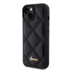 Guess Quilted Puffed Metal Logo Back Cover Hülle für Apple iPhone 15 - Schwarz 2