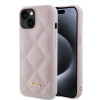 Guess Quilted Puffed Metal Logo Back Cover Hülle für Apple iPhone 15 - Rosa 0