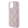 Guess Quilted Puffed Metal Logo Back Cover Hülle für Apple iPhone 15 - Rosa 3
