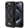Guess Quilted Puffed Metal Logo Back Cover Hülle für Apple iPhone 15 Pro - Schwarz 0