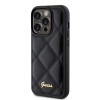 Guess Quilted Puffed Metal Logo Back Cover Hülle für Apple iPhone 15 Pro Max - Schwarz 2