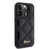 Guess Quilted Puffed Metal Logo Back Cover Hülle für Apple iPhone 15 Pro Max - Schwarz 3
