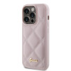 Guess Quilted Puffed Metal Logo Back Cover Hülle für Apple iPhone 15 Pro - Rosa 2