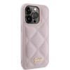 Guess Quilted Puffed Metal Logo Back Cover Hülle für Apple iPhone 15 Pro - Rosa 3