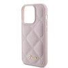 Guess Quilted Puffed Metal Logo Back Cover Hülle für Apple iPhone 15 Pro - Rosa 4