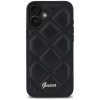 Guess Quilted Puffed Metal Logo Back Cover Hülle für Apple iPhone 16 Plus - Schwarz 1
