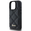 Guess Quilted Puffed Metal Logo Back Cover Hülle für Apple iPhone 16 Pro - Schwarz 2