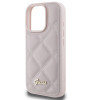 Guess Quilted Puffed Metal Logo Back Cover Hülle für Apple iPhone 16 Pro Max - Rosa 4